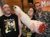 Nathan Head at Wigan Cosplay And Collectables 2016 - Matt Warner and Mark Adams and a Wampa arm